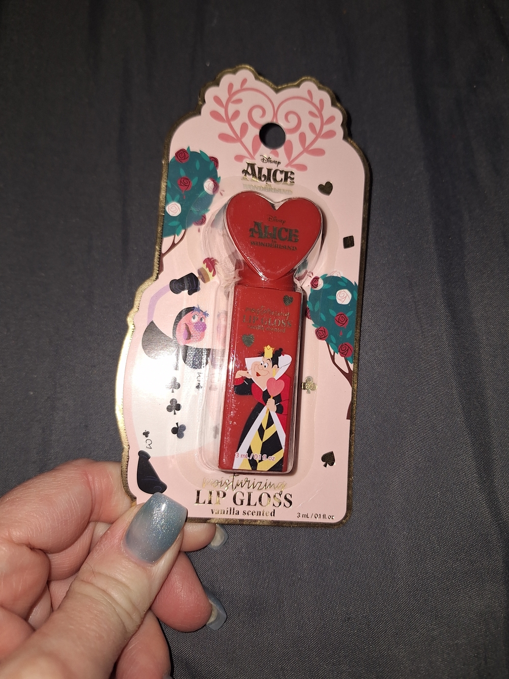 Disney Alice Queen of Hearts Red Heart Lip Gloss